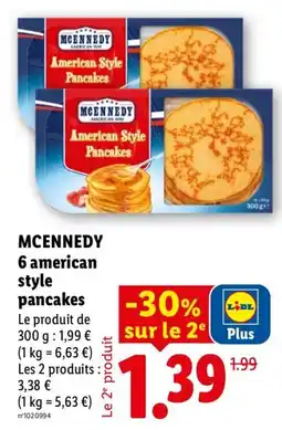Lidl MCENNEDY american style pancakes offre