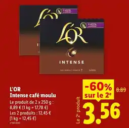 Lidl L'OR Intense café moulu offre