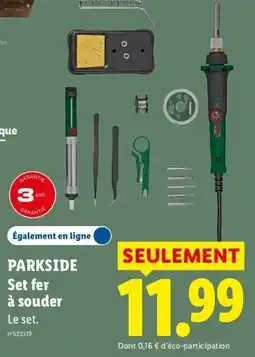 Lidl PARKSIDE Set fer à souder offre