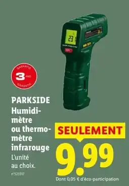 Lidl PARKSIDE Humidimètre ou thermomètre infrarouge offre
