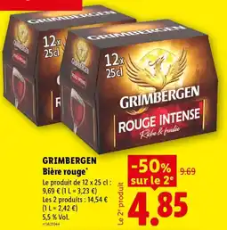 Lidl GRIMBERGEN Bière rouge offre