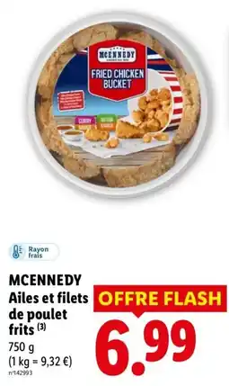 Lidl MCENNEDY Ailes et filets de poulet frits offre
