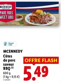 Lidl MCENNEDY Côtes de porc offre