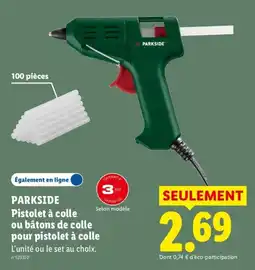 Lidl PARKSIDE Pistolet à colle offre