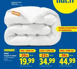 Lidl Emma couette 4 saisons offre
