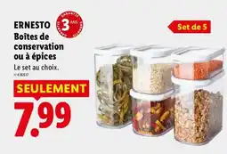 Lidl ERNESTO Boîtes de conservation ou à épices offre