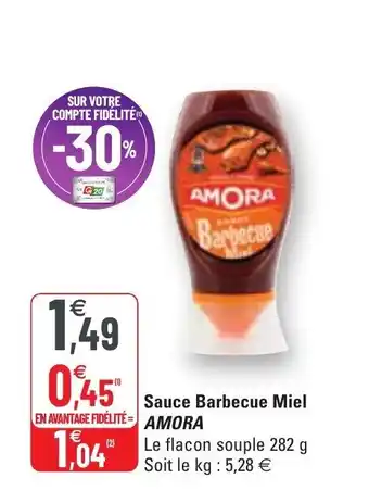 G20 Sauce barbecue miel AMORA offre