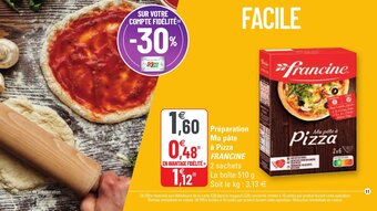 G20 Préparation ma pâte à pizza FRANCINE offre