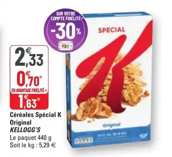 G20 Céréales spécial K original KELLOGG'S offre