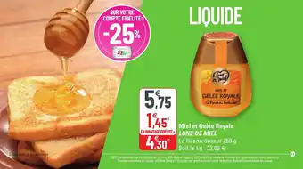 G20 Miel et gelée royale LUNE DE MIEL offre
