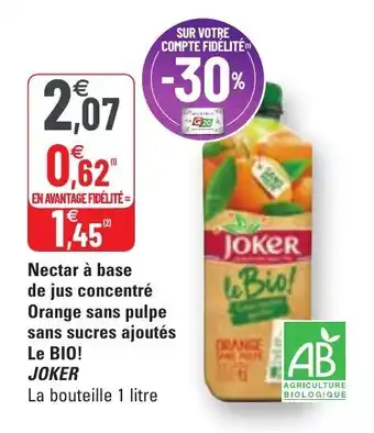 Nectar à base de jus concentré