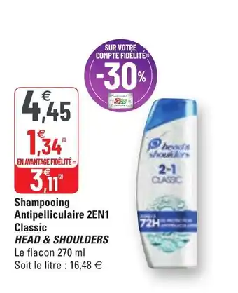 G20 Shampooing antipelliculaire 2EN1 classic offre