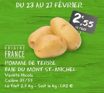 G20 Pomme de terre baie du mont st-michel offre