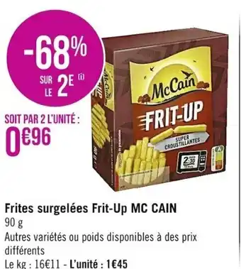 Casino Supermarchés Frites surgelées Frit-Up Mc Cain offre