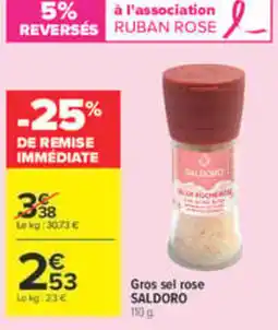 Carrefour SALDORO Gros sel rose offre