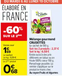 Carrefour CRUDETTES Mélange gourmand offre
