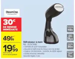 Carrefour SteamOne Défroisseur à main offre
