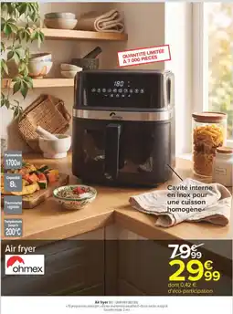 Carrefour Ohmex air fryer offre