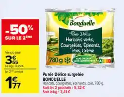 Carrefour Bonduelle Purée Délice offre