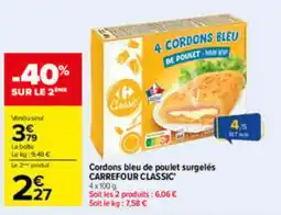 Carrefour Cordons bleu de poulet offre