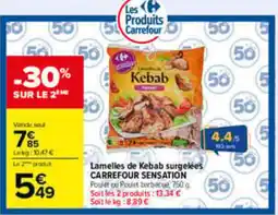 Carrefour Carrefour Sensation Lamelles de Kebab offre