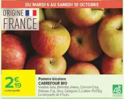 Carrefour CARREFOUR BIO Pomme bicolore offre