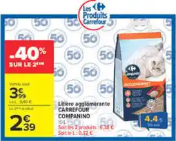 Carrefour Companion Litière agglomérante offre