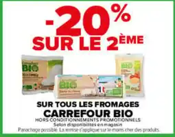 Carrefour Carrefour Bio Sur tous les fromages offre