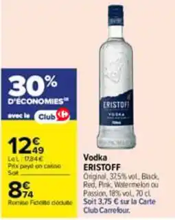 Carrefour ERISTOFF Vodka offre