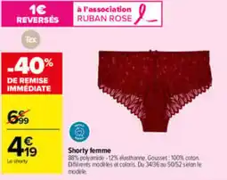 Carrefour Tex Shorty femme offre