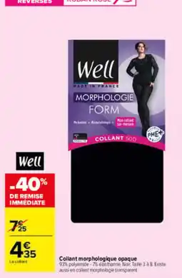 Carrefour Well Collant morphologique opaque offre
