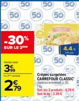 Carrefour Carrefour Classic Crêpes surgelées offre