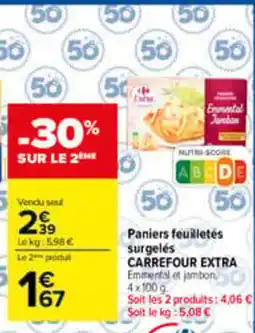 Carrefour Carrefour Extra Paniers feuilletés surgelés offre