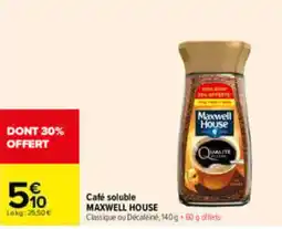 Carrefour MAXWELL HOUSE Café soluble offre