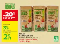 Carrefour Carrefour BIO Pur Jus offre