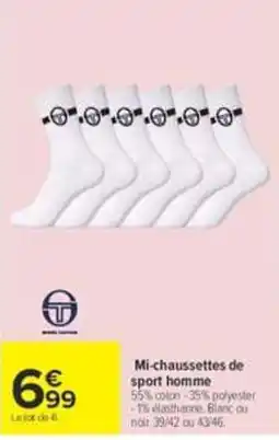 Carrefour TOMMY HILFIGER Mi-chaussettes de sport homme offre