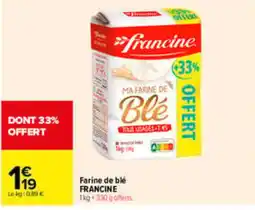 Carrefour FRANCINE Farine de blé offre