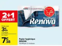 Carrefour Renova Papier hygiénique offre