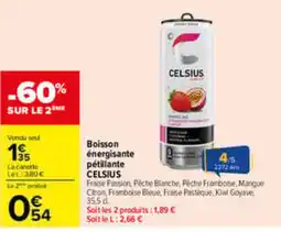 Carrefour Celsius boisson énergisante pétillante offre
