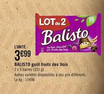 Balisto Goût Fruits Des Bois