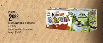 Casino Supermarchés Œufs Kinder Surprise offre