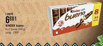 Casino Supermarchés Kinder Bueno offre