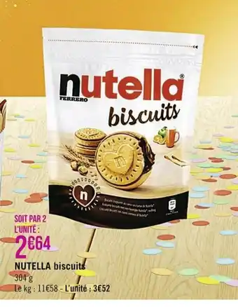 Casino Supermarchés Nutella Biscuit offre