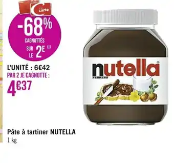 Casino Supermarchés Pâte à tartiner Nutella offre