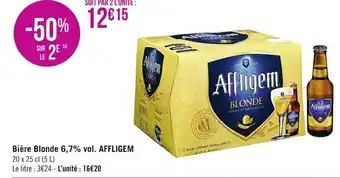 Casino Supermarchés Bière Blonde 6,7% vol Affligem offre