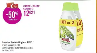 Casino Supermarchés Lessive Liquide Original Ariel offre