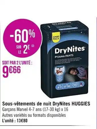Sous-Vêtements de Nuit Drynites Huggies
