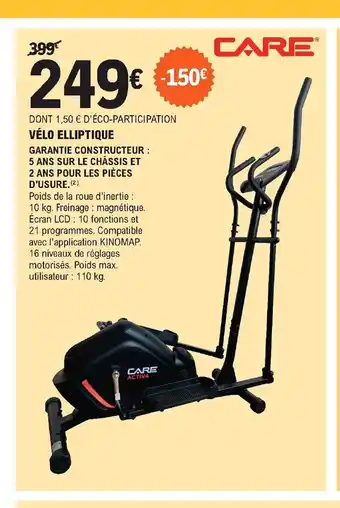 Promo Velo Elliptique chez E.Leclerc Sport