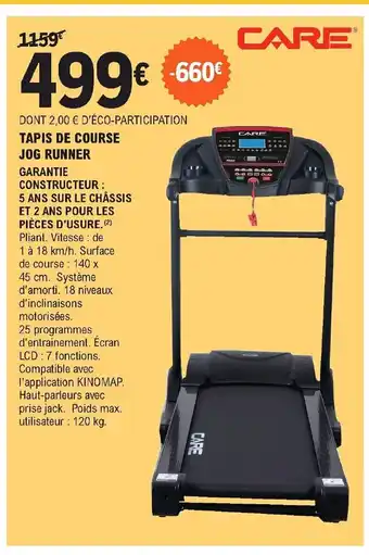 E.Leclerc Sport Tapis de Course offre