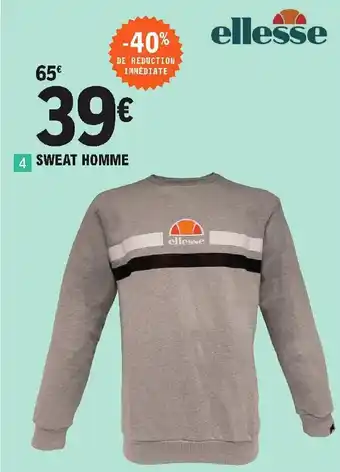 E.Leclerc Sport Sweat Homme offre
